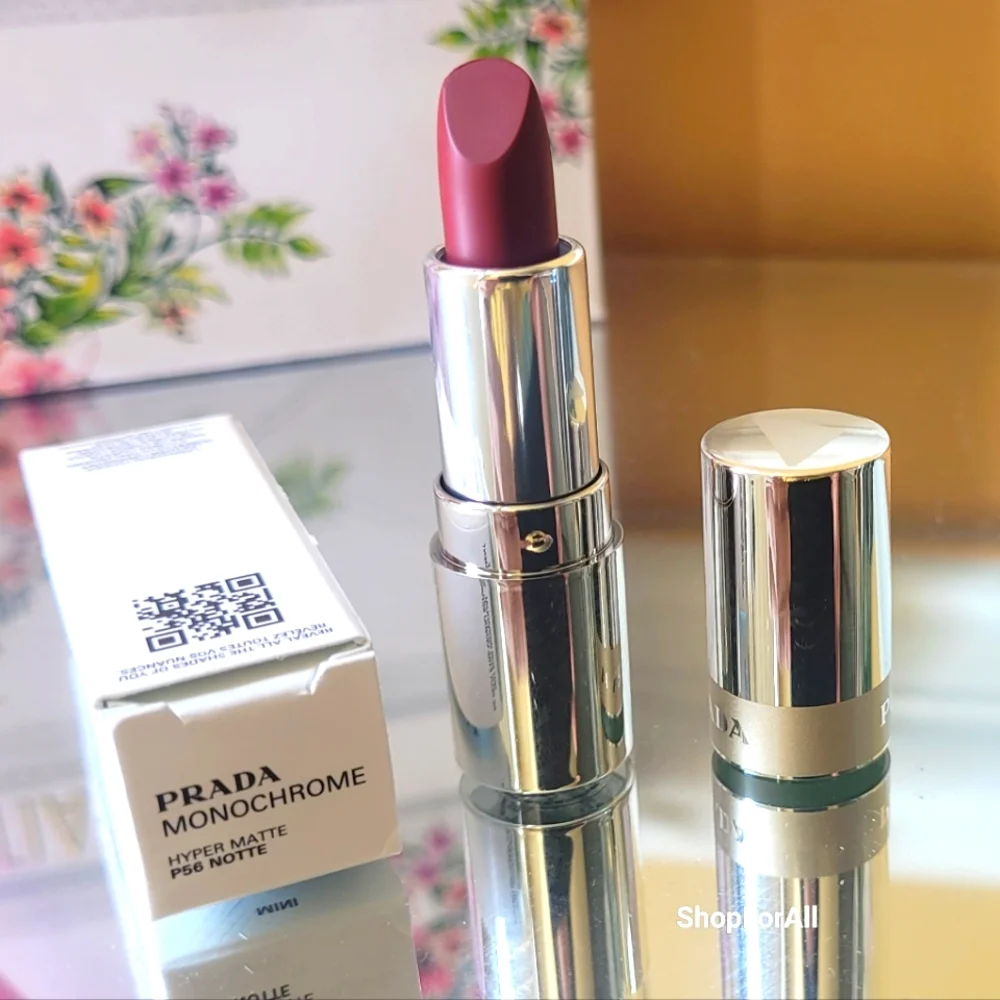 - PRADA Monochrome Hyper Matte Lipstick P56 Notte Quartz NIB Mini
